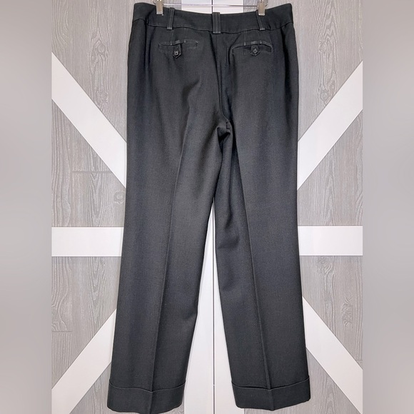 280. Ann Taylor Cuffed Classic Charcoal Grey Trousers Size 10 - Picture 2 of 8